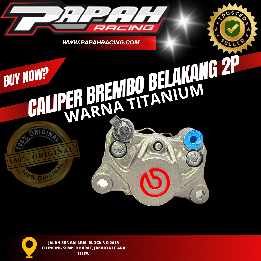 CALIPER KALIPER BREMBO BELAKANG 2P WARNA TITANIUM